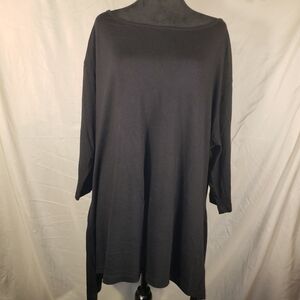 Lane Bryant Black Asymmetrical Tunic Top  18/20